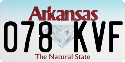 AR license plate 078KVF