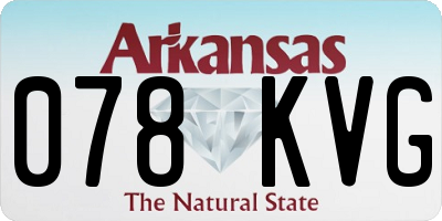 AR license plate 078KVG