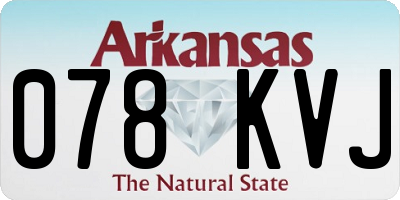 AR license plate 078KVJ