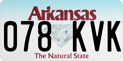 AR license plate 078KVK