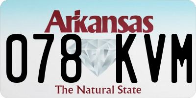 AR license plate 078KVM
