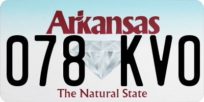 AR license plate 078KVO