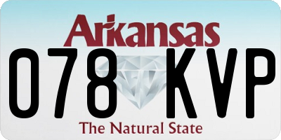 AR license plate 078KVP