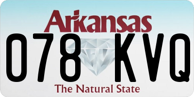 AR license plate 078KVQ
