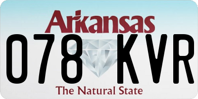 AR license plate 078KVR