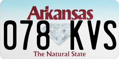 AR license plate 078KVS