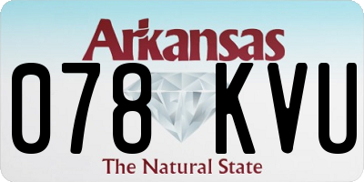 AR license plate 078KVU