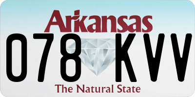 AR license plate 078KVV