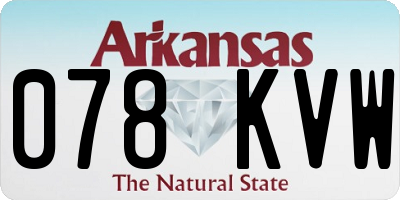 AR license plate 078KVW