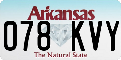 AR license plate 078KVY