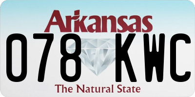 AR license plate 078KWC