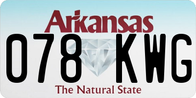 AR license plate 078KWG