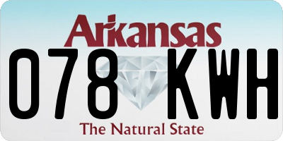 AR license plate 078KWH