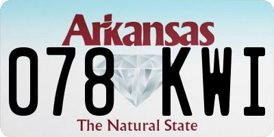 AR license plate 078KWI