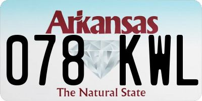 AR license plate 078KWL