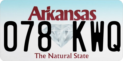 AR license plate 078KWQ