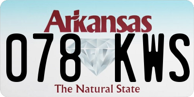 AR license plate 078KWS