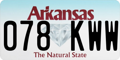 AR license plate 078KWW