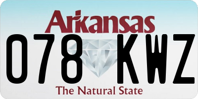 AR license plate 078KWZ
