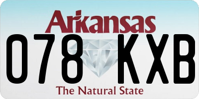 AR license plate 078KXB