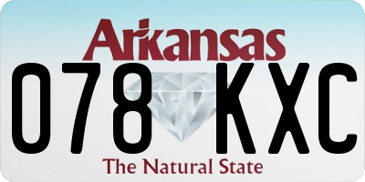 AR license plate 078KXC