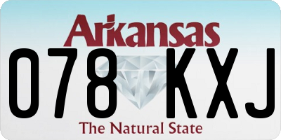AR license plate 078KXJ
