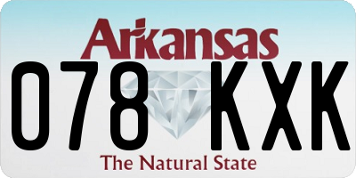 AR license plate 078KXK