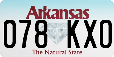 AR license plate 078KXO