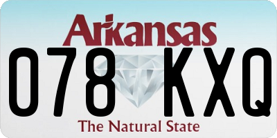 AR license plate 078KXQ