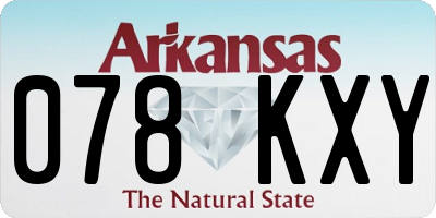 AR license plate 078KXY