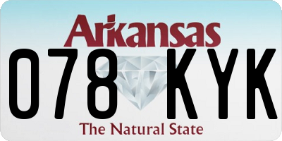 AR license plate 078KYK