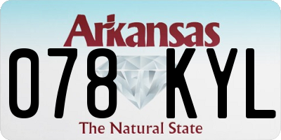 AR license plate 078KYL