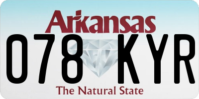 AR license plate 078KYR