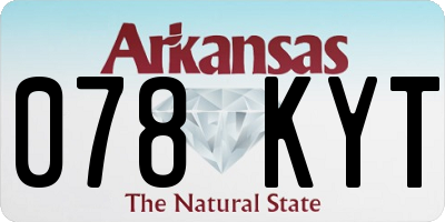 AR license plate 078KYT