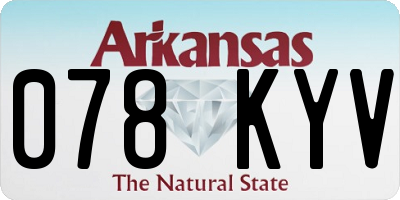AR license plate 078KYV