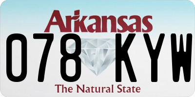 AR license plate 078KYW
