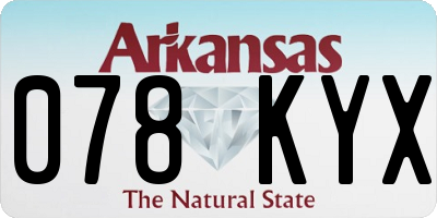AR license plate 078KYX
