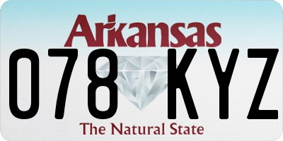 AR license plate 078KYZ