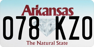 AR license plate 078KZO