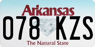 AR license plate 078KZS