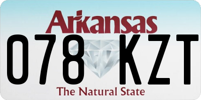 AR license plate 078KZT