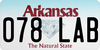 AR license plate 078LAB