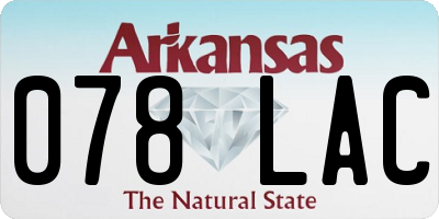 AR license plate 078LAC