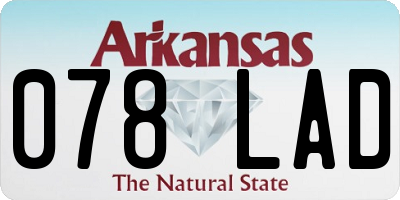 AR license plate 078LAD