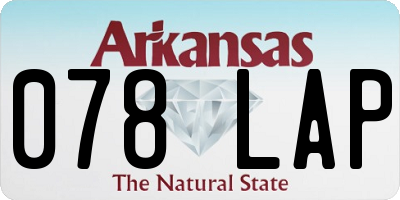 AR license plate 078LAP