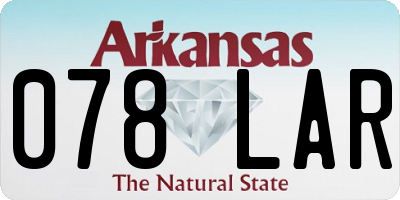 AR license plate 078LAR