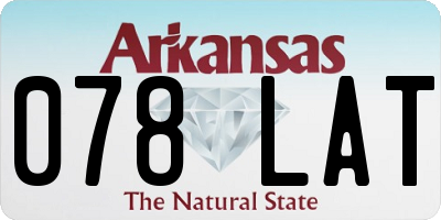 AR license plate 078LAT