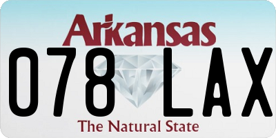 AR license plate 078LAX