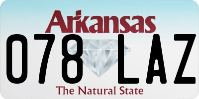 AR license plate 078LAZ