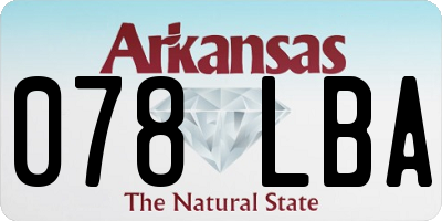 AR license plate 078LBA